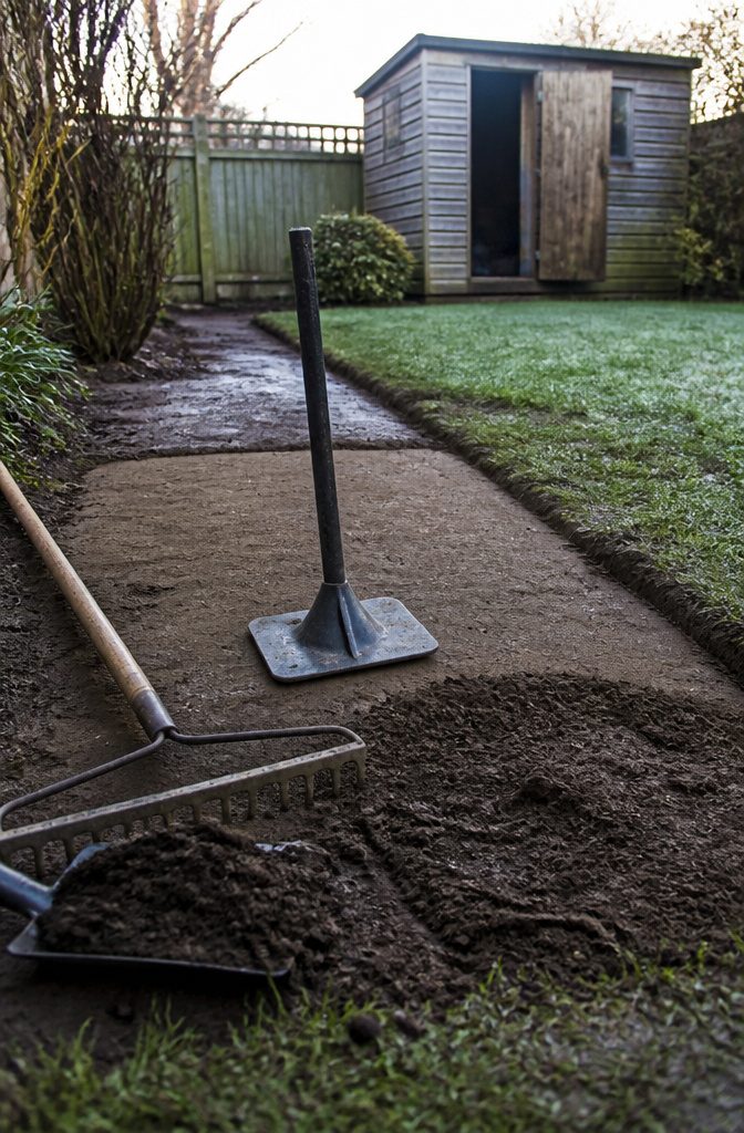 How to Do DIY Lawn Leveling in 7 Steps, From Measuring to Sod 6 Lawn roller on compacted soil beside surrounding grass