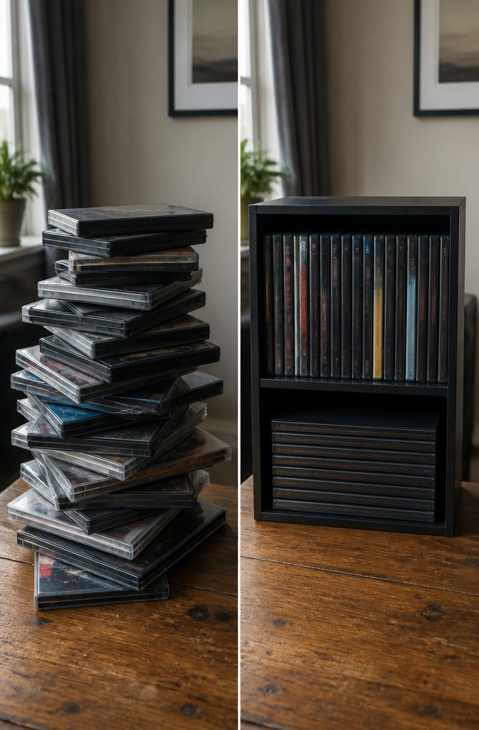 10 DVD Storage Ideas for Organizing Movies in 2026 12 A comparison of DVD cases and sleeves for protection.