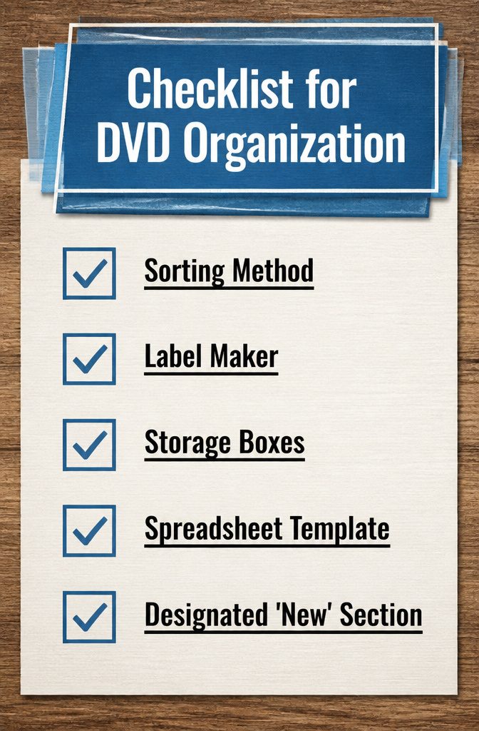 10 DVD Storage Ideas for Organizing Movies in 2026 11 A checklist for sorting and labeling DVDs in an organized manner.