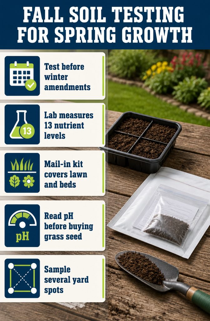 Fall Yard Maintenance: A Practical Guide to Lawn and Garden 15 Soil testing kit with sample containers and instruction sheet