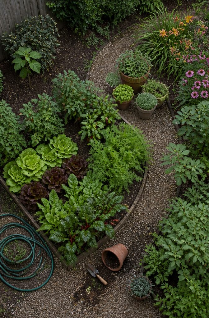 Vegetable herbs perennial flowers shrubs and trees suited to a garden